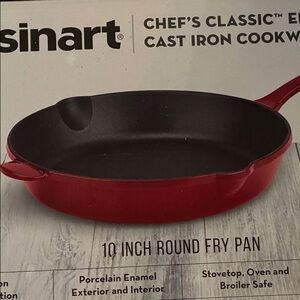 Cuisinart Red Enameled Cast Iron 10-Inch Fry Pan